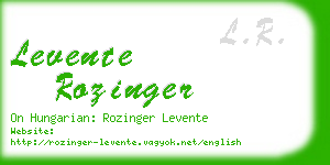 levente rozinger business card